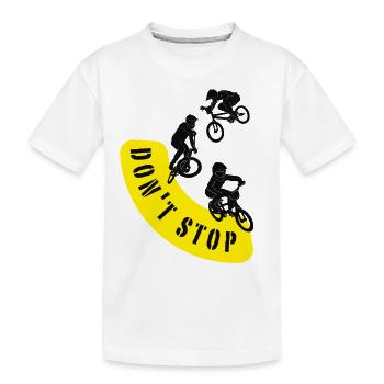 Radsport-T-Shirt - Kinder Premium Bio T-Shirt - Weiß - Vorne