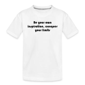 Fitness - Soyez votre propre inspiration, conquérez votre - T-shirt bio Premium Enfant - blanc - Devant