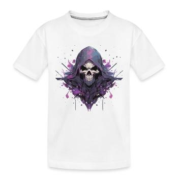 Totenkopf - Kinder Premium Bio T-Shirt - Weiß - Vorne