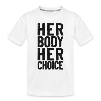 Féministe son corps son choix - T-shirt bio Premium Enfant - blanc - Devant
