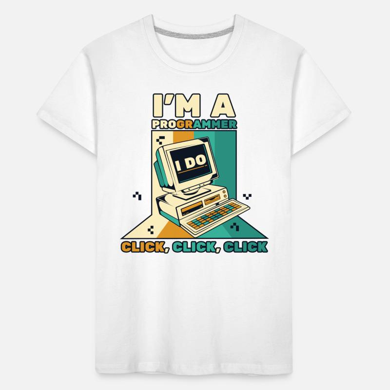 Je suis un programmeur Click Software Engineer Coder T-shirt bio Premium Enfant