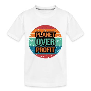 La planète avant le profit - T-shirt bio Premium Enfant - blanc - Devant