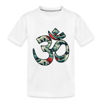 Cosmic Resonance: The Sacred Om - Kinder Premium Bio T-Shirt - Weiß - Vorne