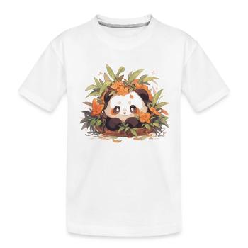 Panda Pandas Panda Ours Bébés Pandas Animaux - T-shirt bio Premium Enfant - blanc - Devant