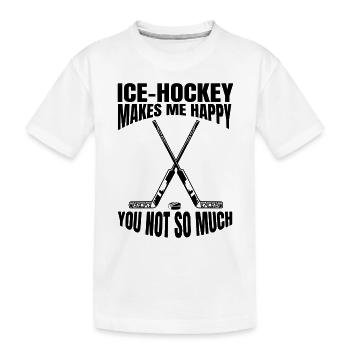 Joueur de hockey sur glace Fan de hockey sur glace Équipe de hockey sur glace - T-shirt bio Premium Enfant - blanc - Devant