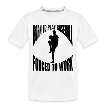 Joueur de baseball Équipe de baseball Baseballer - T-shirt bio Premium Enfant - blanc - Devant