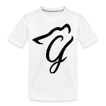 Heulender Wolf mit Gv-Inschrift - Kinder Premium Bio T-Shirt - Weiß - Vorne