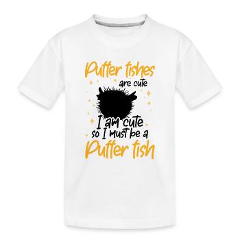 Ich bin ein Kugelfisch Aquaristik Kugelfisch - Kinder Premium Bio T-Shirt - Weiß - Vorne