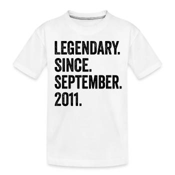 12e anniversaire 12 ans légendaires depuis septembre - T-shirt bio Premium Enfant - blanc - Devant