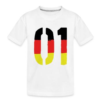 1 symbole numérique Allemagne - T-shirt bio Premium Enfant - blanc - Devant