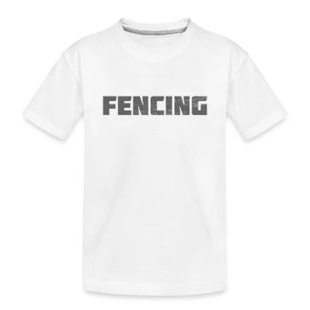 Fencing - Kids' Premium Organic T-Shirt - white - Front