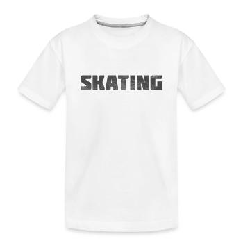 Skating - Kids' Premium Organic T-Shirt - white - Front