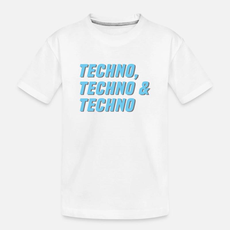 Techno Techno Techno - Kids' Premium Organic T-Shirt - white