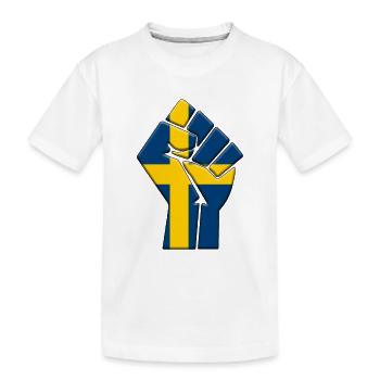 Suède Drapeau Pays Fierté Ascendance autochtone Famille - T-shirt bio Premium Enfant - blanc - Devant