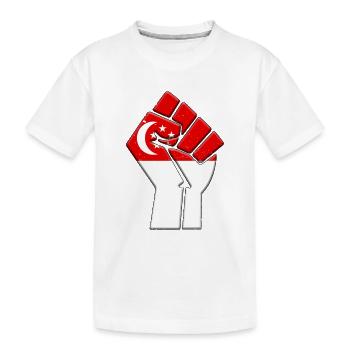 Singapour Flag Country Pride Famille autochtone - T-shirt bio Premium Enfant - blanc - Devant