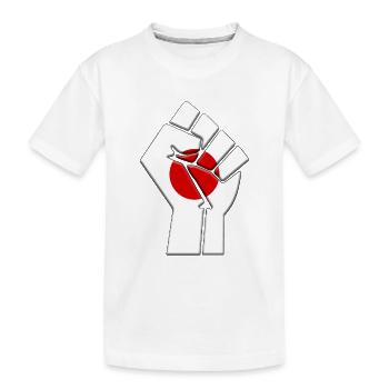 Drapeau du Japon Fierté du pays japonais Ascendance autochtone - T-shirt bio Premium Enfant - blanc - Devant