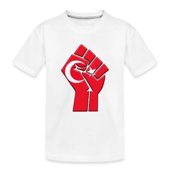 Turquie Drapeau Pays Fierté Ascendance autochtone Famille - T-shirt bio Premium Enfant - blanc - Devant