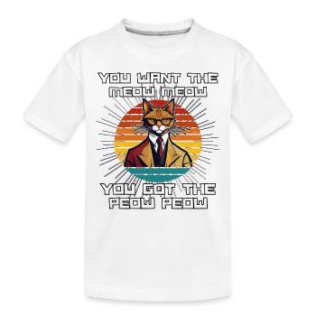 Chemise Chat Chat Cadeau Idée Mastic - T-shirt bio Premium Enfant - blanc - Devant