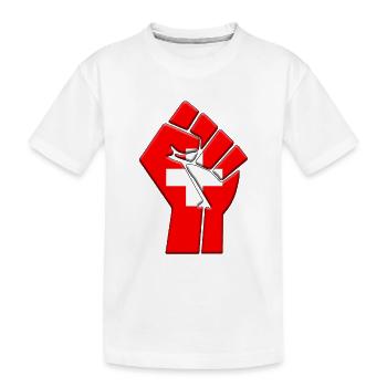 Suisse Drapeau Pays Fierté Ascendance autochtone - T-shirt bio Premium Enfant - blanc - Devant
