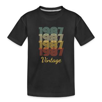 Vintage Geburtstagsgeschenk Geboren 1987 Slogan - Kinder Premium Bio T-Shirt - Schwarz - Vorne