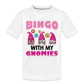 Bingo avec mes gnomies Bingo drôle - T-shirt bio Premium Enfant - blanc - Devant