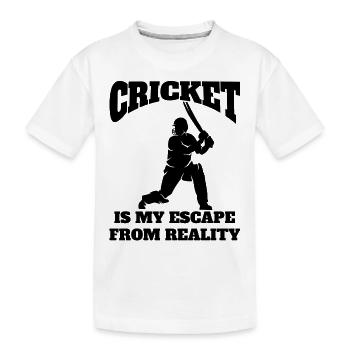 Équipe de cricket de cricket Équipe de cricket - T-shirt bio Premium Enfant - blanc - Devant