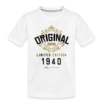 1940 limited edition Geburtstag - Kinder Premium Bio T-Shirt - Weiß - Vorne