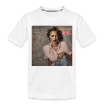 Les femmes fortes sont fières d’elles-mêmes - T-shirt bio Premium Enfant - blanc - Devant