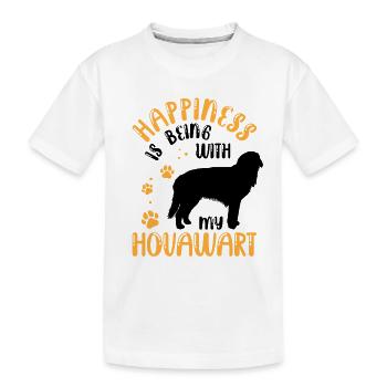 Hovawart macht glücklich Derber Bauernhund - Kinder Premium Bio T-Shirt - Weiß - Vorne