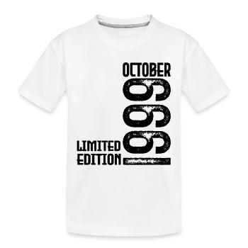 Oktober 1999 Jubiläumsgeschenk. Oktober 1999. - Kinder Premium Bio T-Shirt - Weiß - Vorne