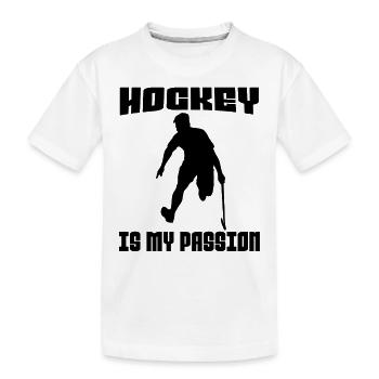 Joueur de hockey cadeau hockey hockey hockey floorball - T-shirt bio Premium Enfant - blanc - Devant