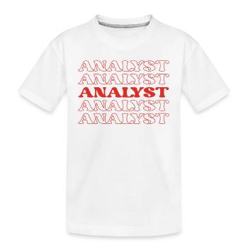 Analyste, Comptable, Data Scientist, Feuille de calcul - T-shirt bio Premium Enfant - blanc - Devant