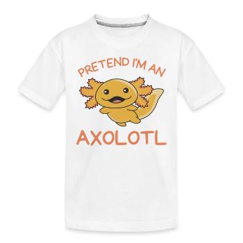 Stell dir vor ich bin ein Axolotl Halloween - Kinder Premium Bio T-Shirt - Weiß - Vorne
