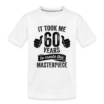 Blague drôle de 60 ans 60e anniversaire Gag noir - T-shirt bio Premium Enfant - blanc - Devant