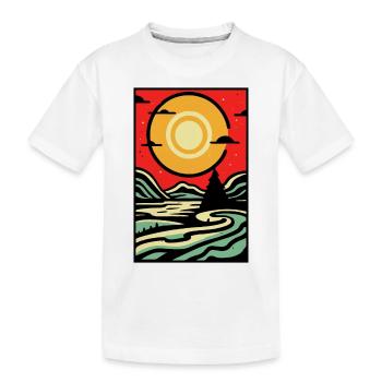 Moderne abstrakte Szene der Natur - Kinder Premium Bio T-Shirt - Weiß - Vorne