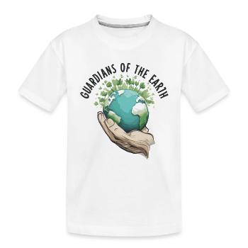Umweltschutz T-Shirt | Nachhaltige Geschenkidee - Kinder Premium Bio T-Shirt - Weiß - Vorne