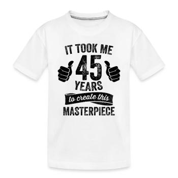 Drôle 45 ans blague 45e anniversaire Gag noir - T-shirt bio Premium Enfant - blanc - Devant