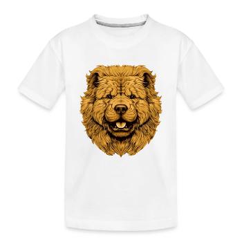 Chow Chow Hund Kopf - Kinder Premium Bio T-Shirt - Weiß - Vorne