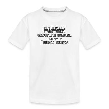 Fitness - Mit Ehrgeiz trainieren, Resultate - Kinder Premium Bio T-Shirt - Weiß - Vorne