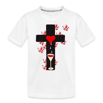 Rituel Occulte Croix Dark Halloween Satan Vaudou - T-shirt bio Premium Enfant - blanc - Devant