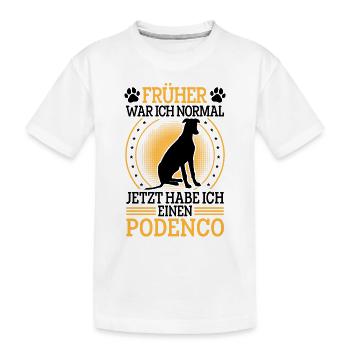 Habe einen Podenco spanischer Jagdhund - Kinder Premium Bio T-Shirt - Weiß - Vorne