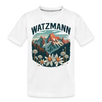 Fleurs alpines, Berg, Watzmann, Bavière, Berchtesgaden - T-shirt bio Premium Enfant - blanc - Devant
