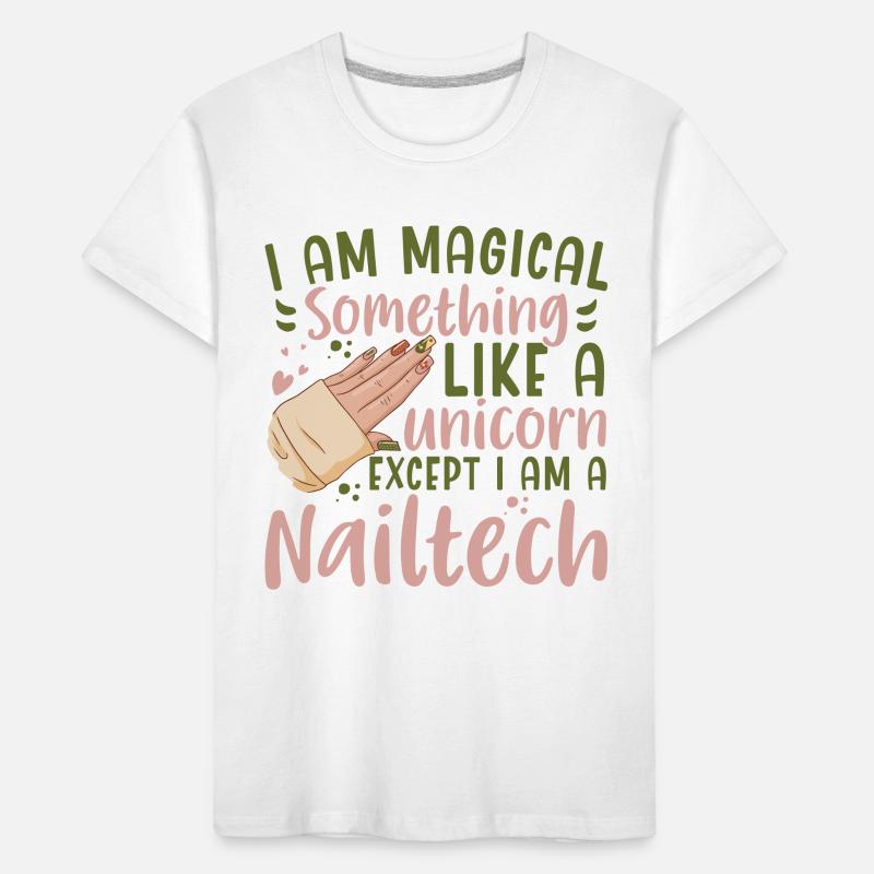 Ich Bin Ein Magisches Einhorn Nail Tech Kinder Premium Bio T-Shirt