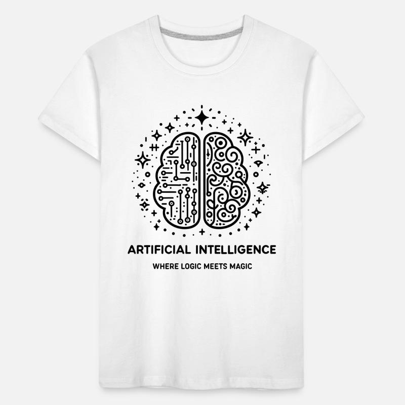 Artificial Intelligence Where Logic Meets Magic Kids' Premium Organic T-Shirt