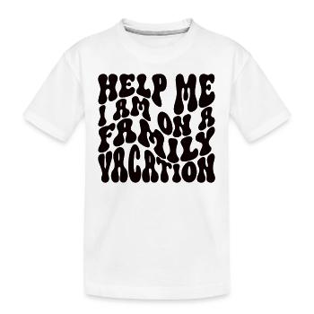 Au secours, je suis en vacances en famille - T-shirt bio Premium Enfant - blanc - Devant