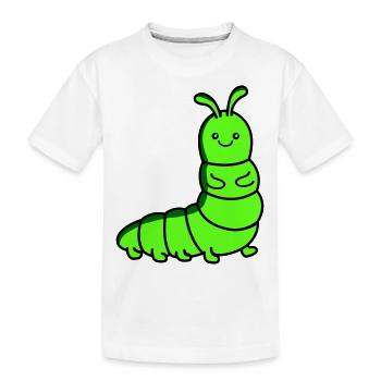 raupe - Kinder Premium Bio T-Shirt - Weiß - Vorne