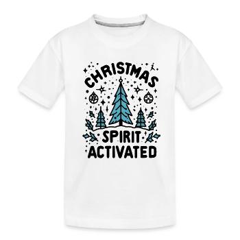 Christmas Spirit Activated - Kids' Premium Organic T-Shirt - white - Front