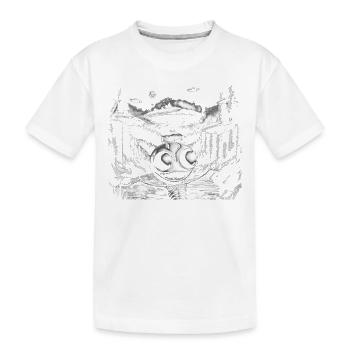 Selfie OVNI extraterrestre rétro - T-shirt bio Premium Enfant - blanc - Devant