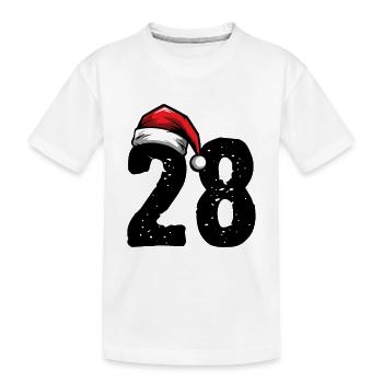 28 Numéro Noël - T-shirt bio Premium Enfant - blanc - Devant