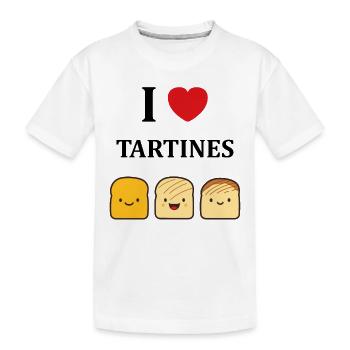 Tartine - T-shirt bio Premium Enfant - blanc - Devant